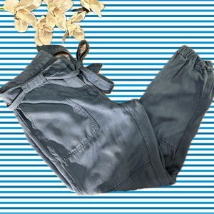 LOFT Marine Blue Joggers with Tie Waist